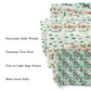 Hufton Studio Christmas fabric swatches with nutcrackers, florals, and Christmas trees.