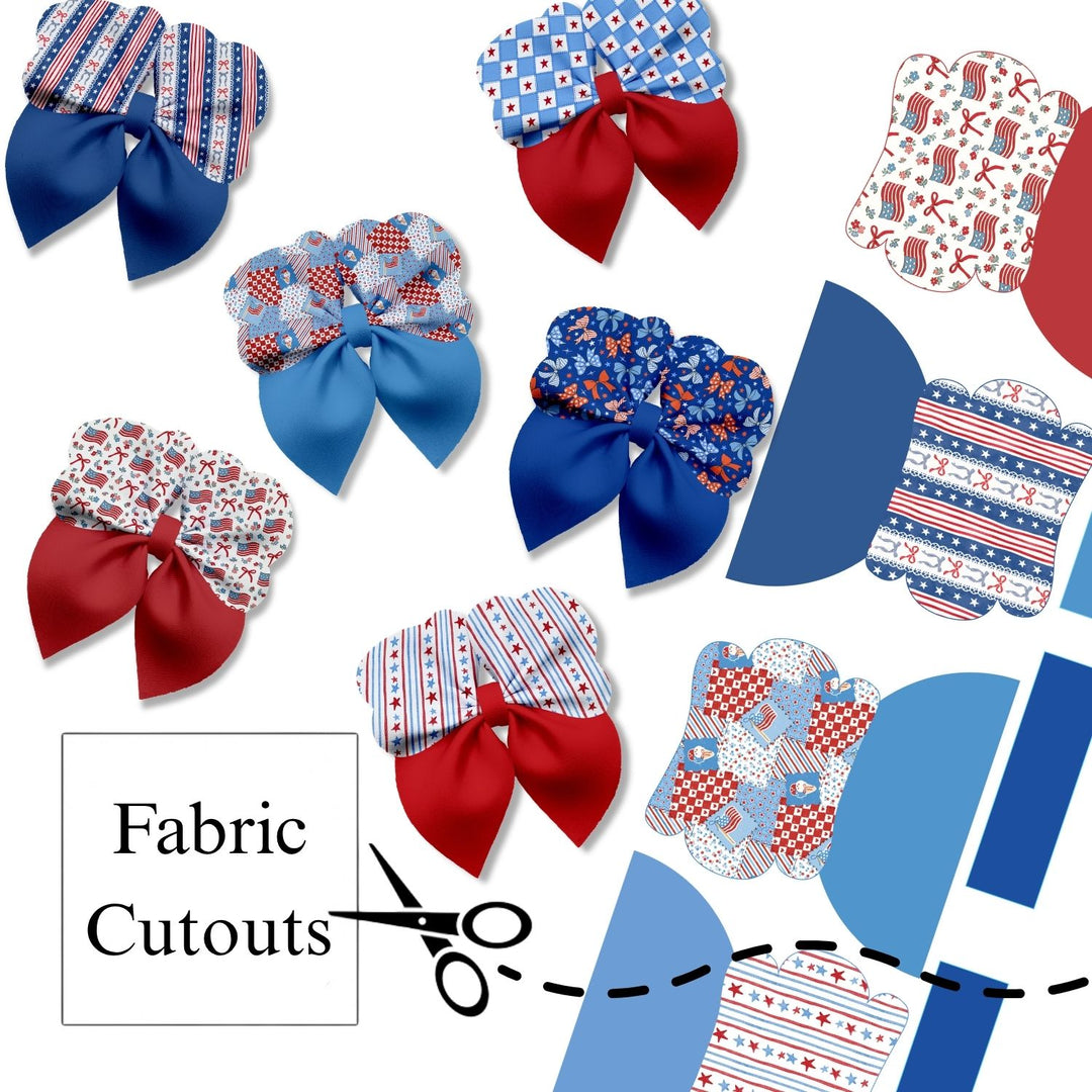 Yankee Doodle Darling MINI Bubble Neoprene DIY Hair Bows