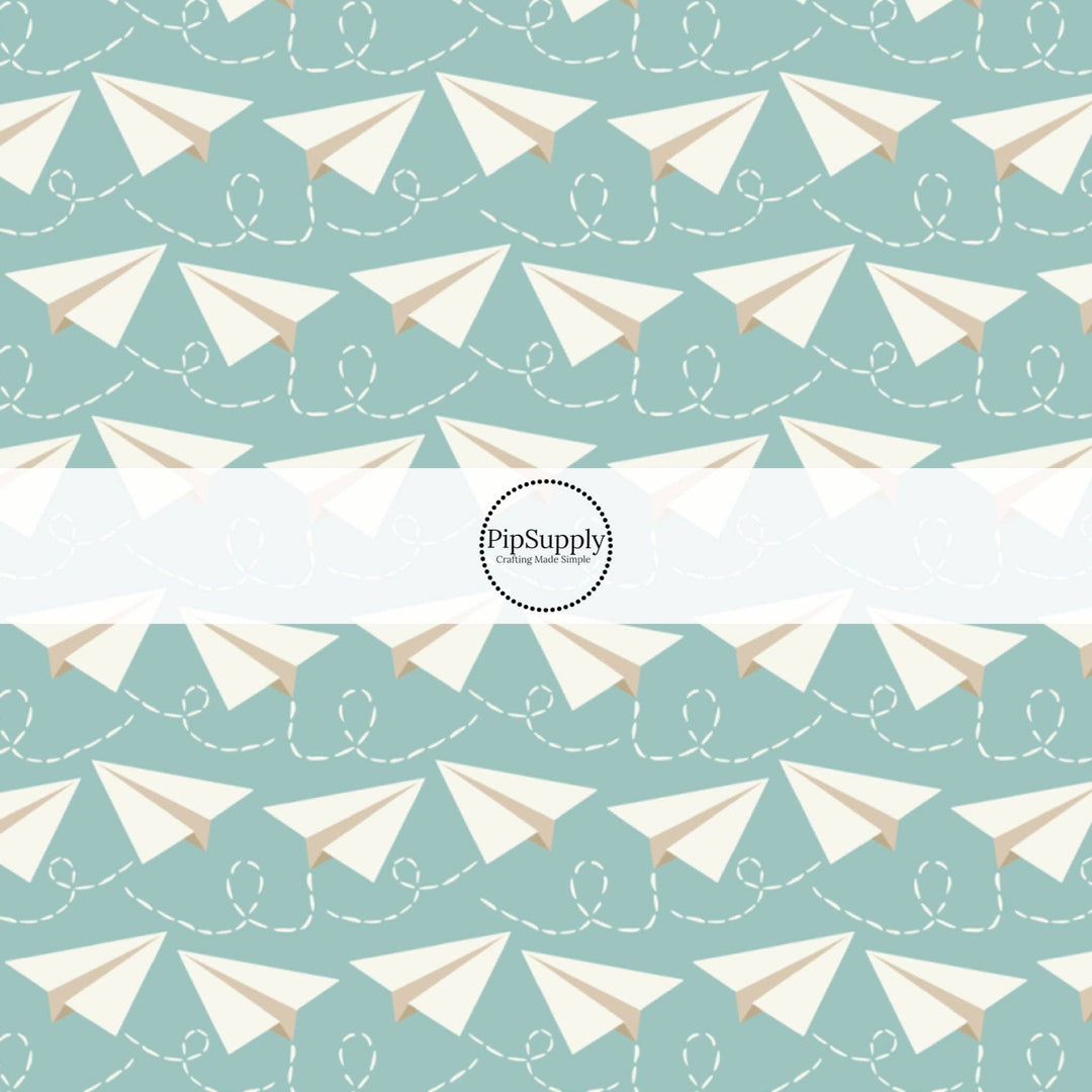 Paper Airplanes Hair Bow Strips
