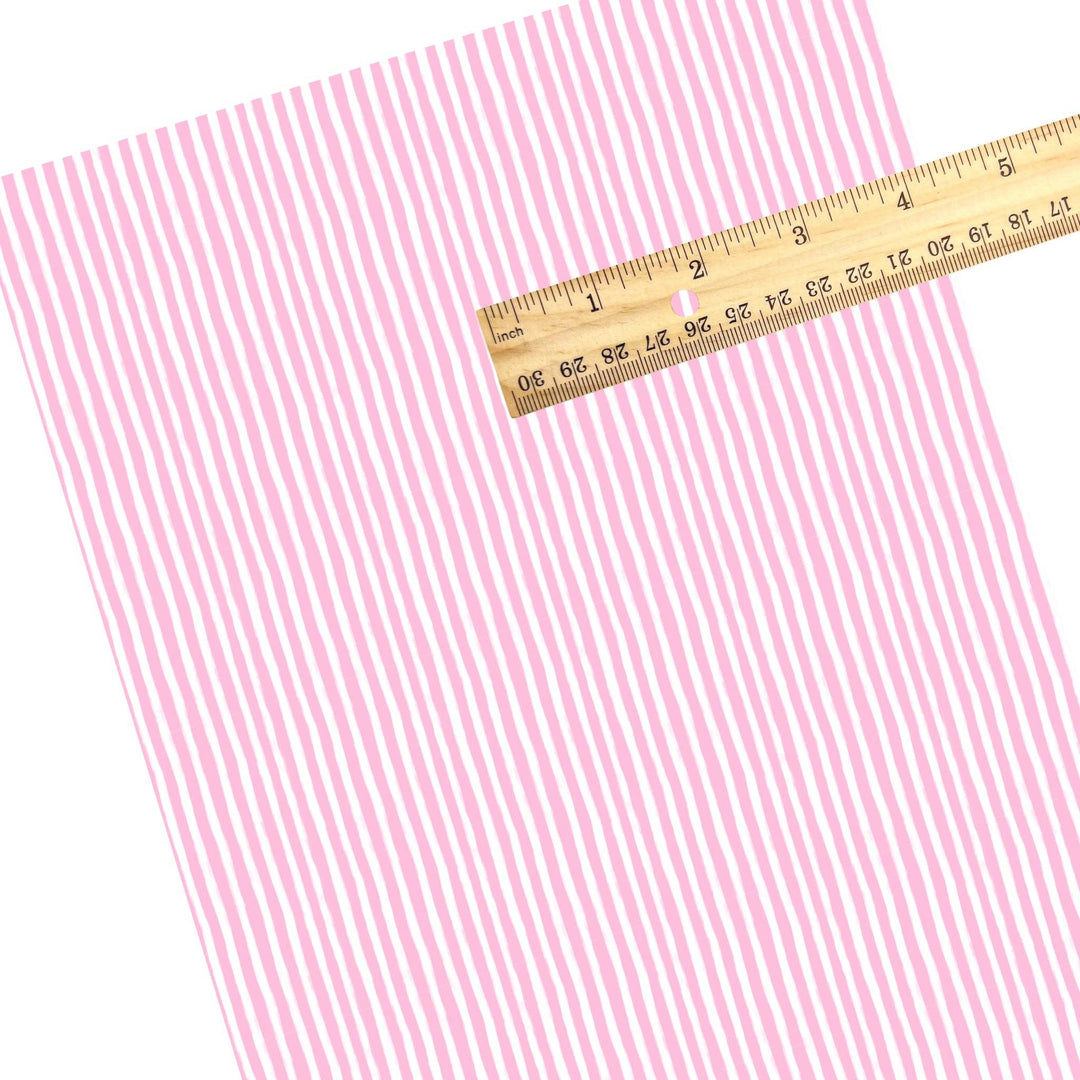 Santa Buddy Stripe Classic Pink Faux Leather Sheets