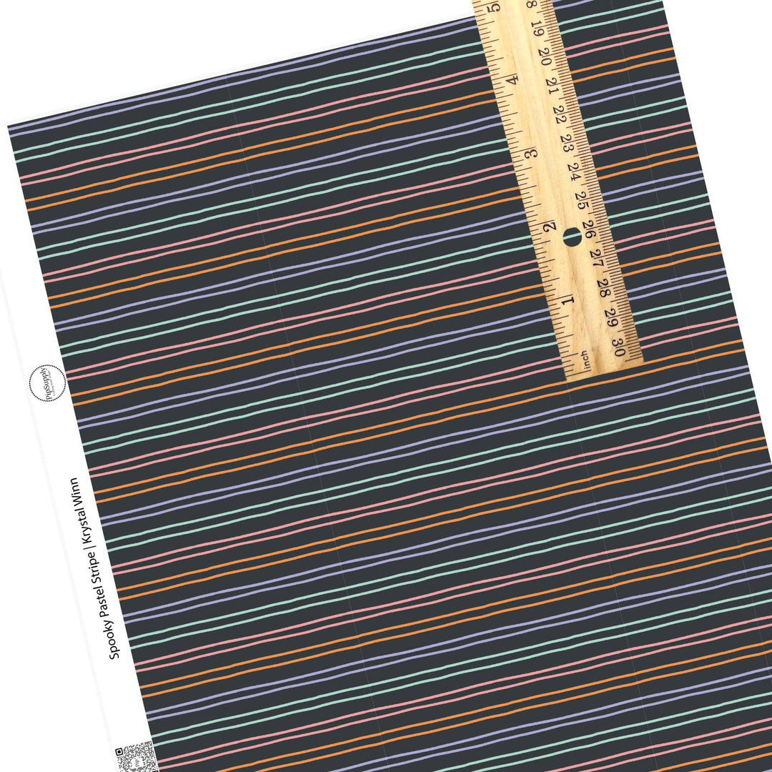 Spooky Pastel Stripe Faux Leather Sheets