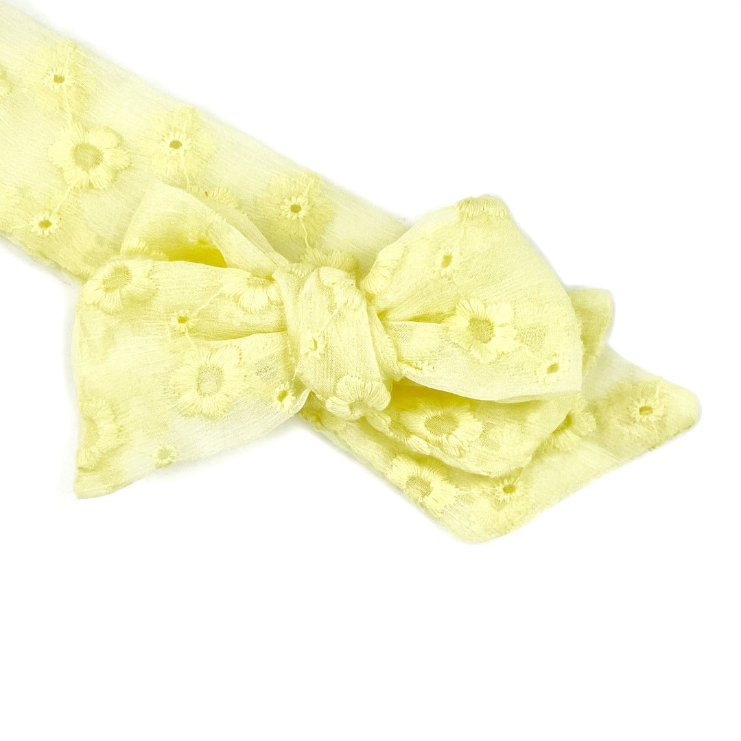 Yellow Daisies Tulle JB Effortless Bow Strips - Closed Edge