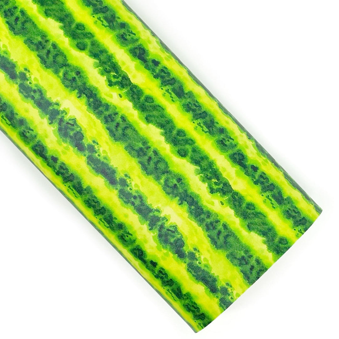 Watercolor Watermelon Rind Vegan Leather