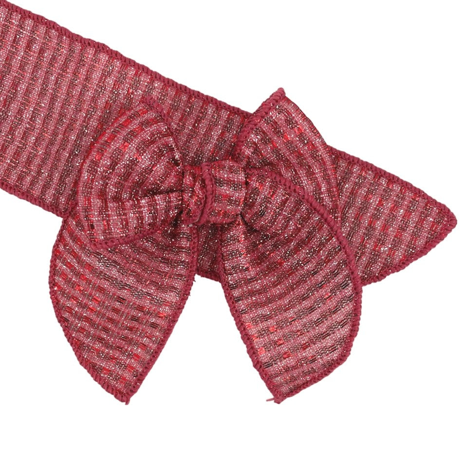 Red Glitter JB Effortless Bow Strips - Serged Edge