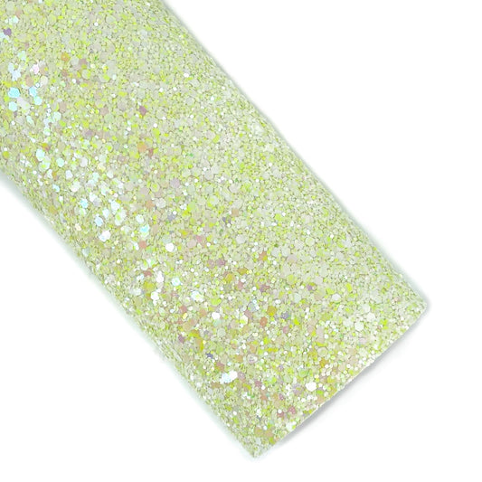 Yellow Marble Iridescent Glitter Faux Leather Sheets