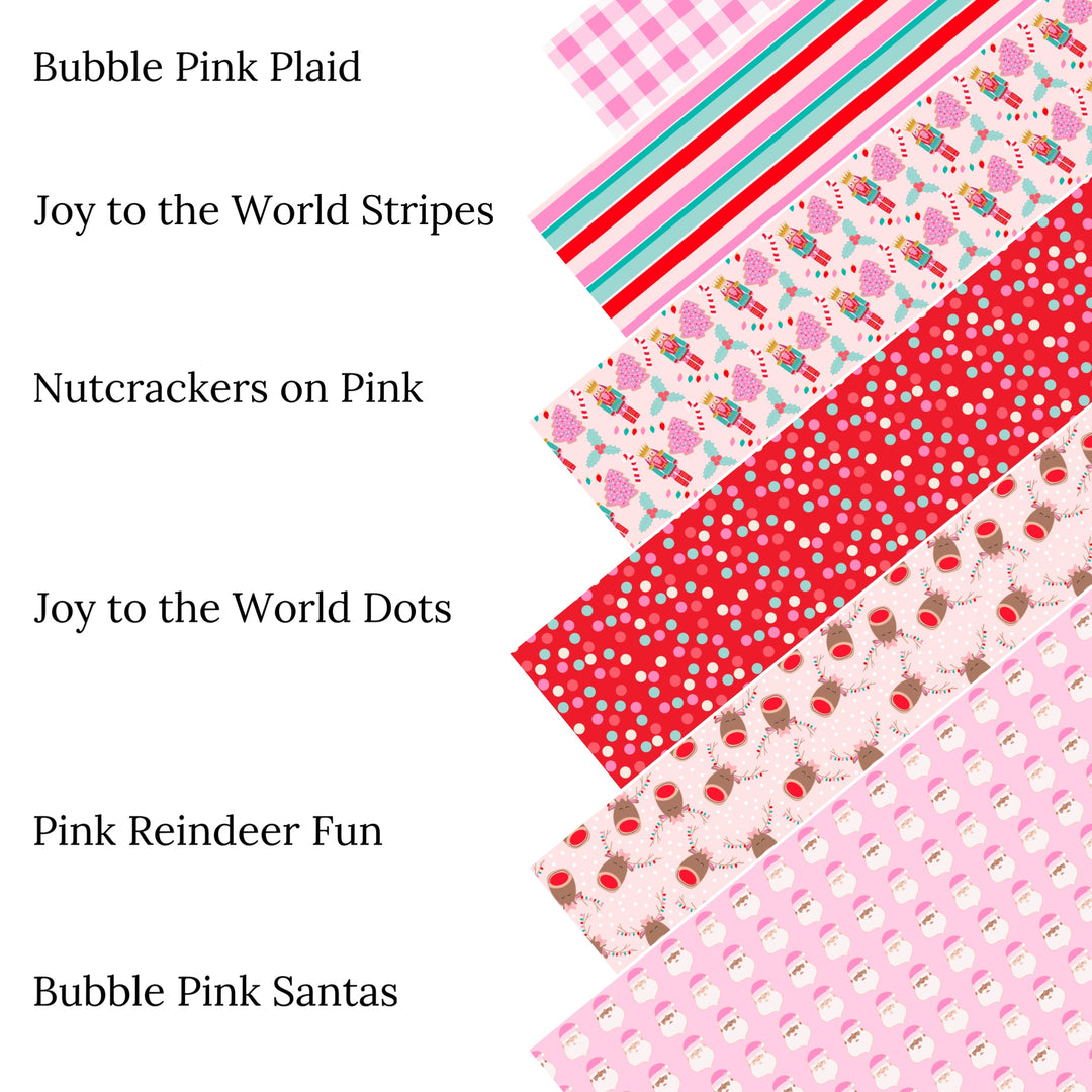 Nutcrackers on Pink Faux Leather Sheets