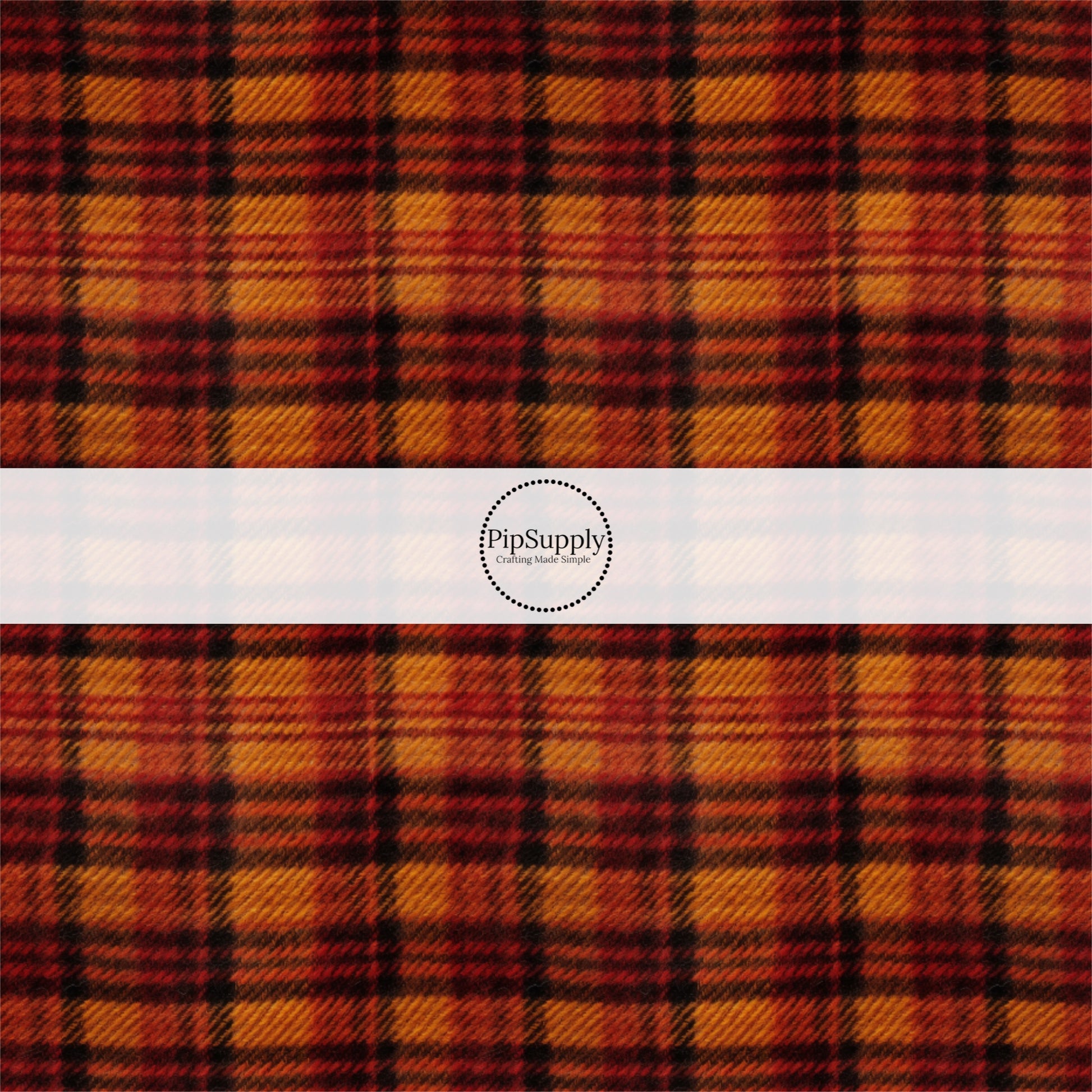 multi dark orange flannel gingham