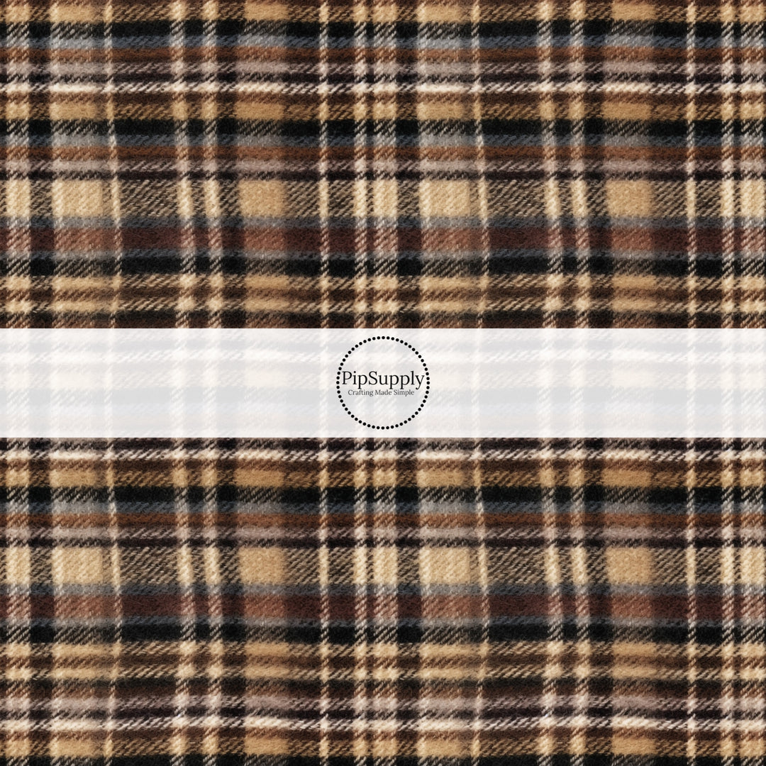 multi brown colored flannel gingham