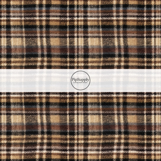 multi brown colored flannel gingham