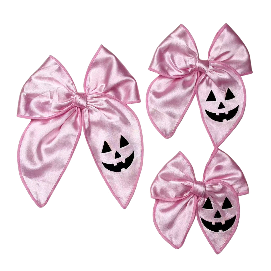 Pumpkin Princess Satin Sailor Hair Tied Bow w/ Clip