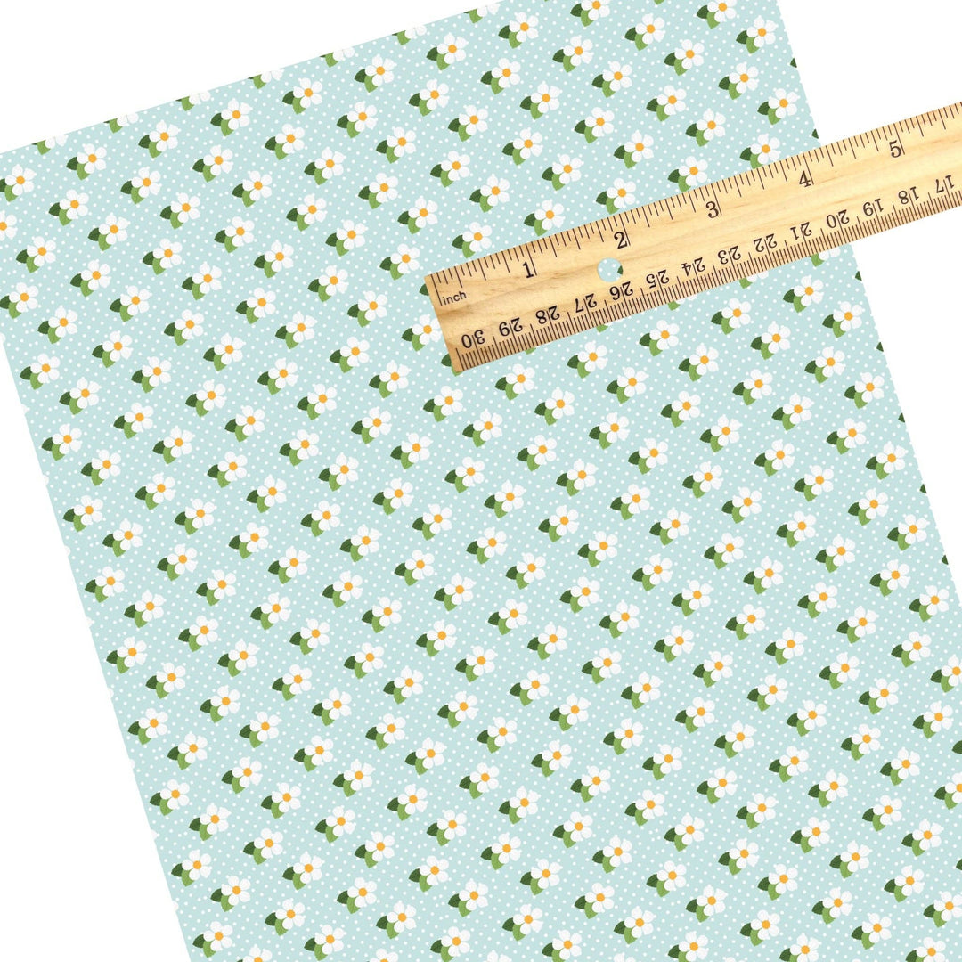 Beach Strawberry Blooms Faux Leather Sheets