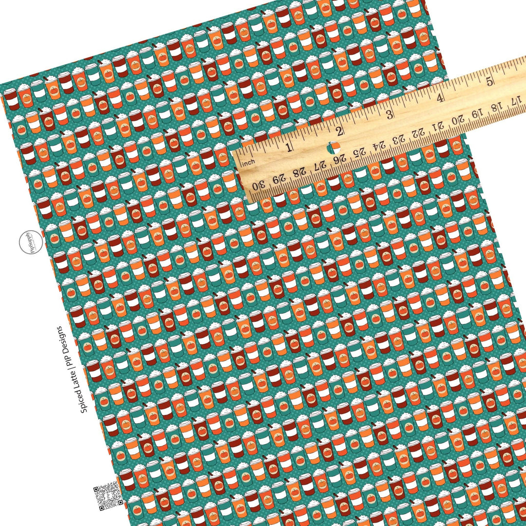 Teal Spiced Lattes Faux Leather Sheets