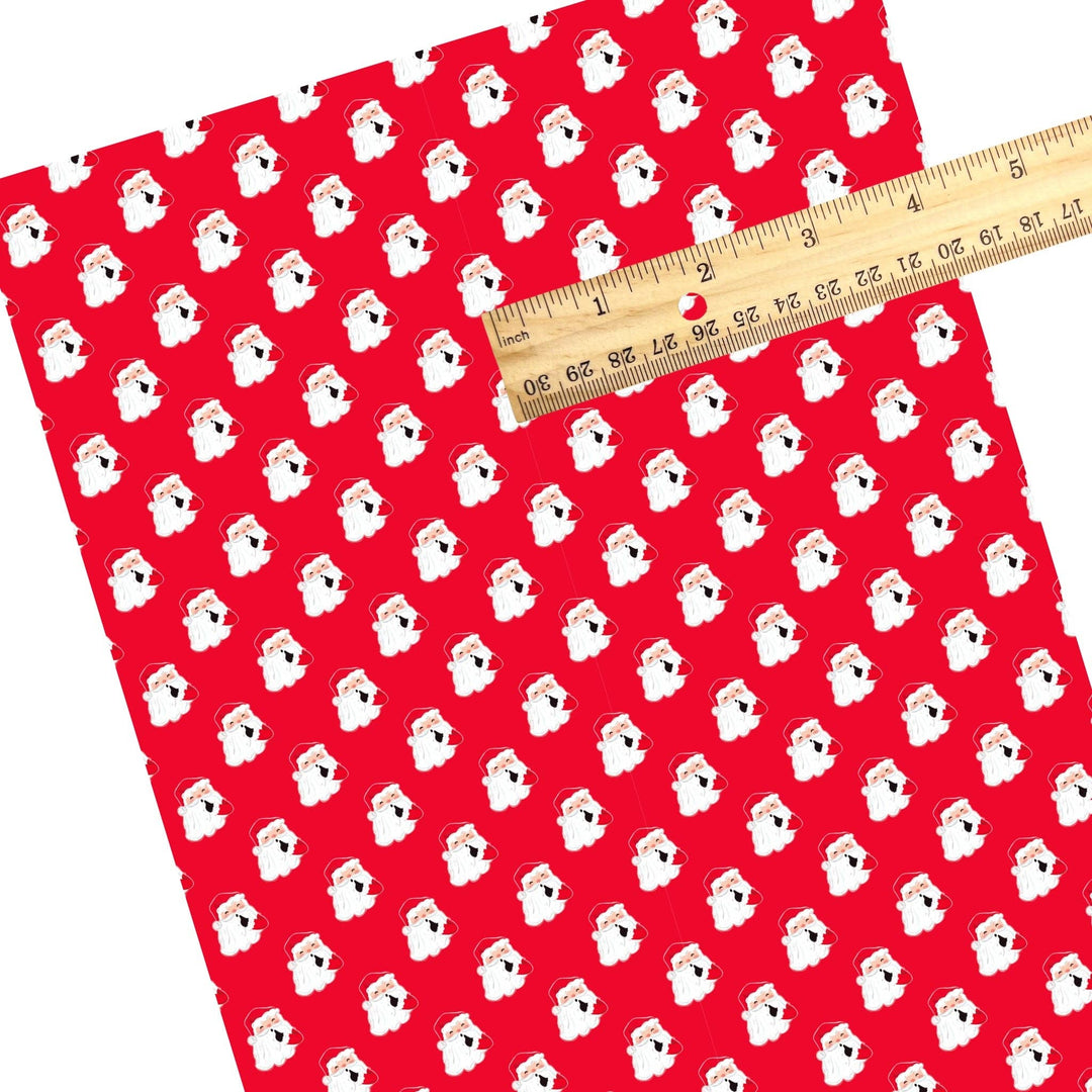 Simple Santa Shh Red Faux Leather Sheets