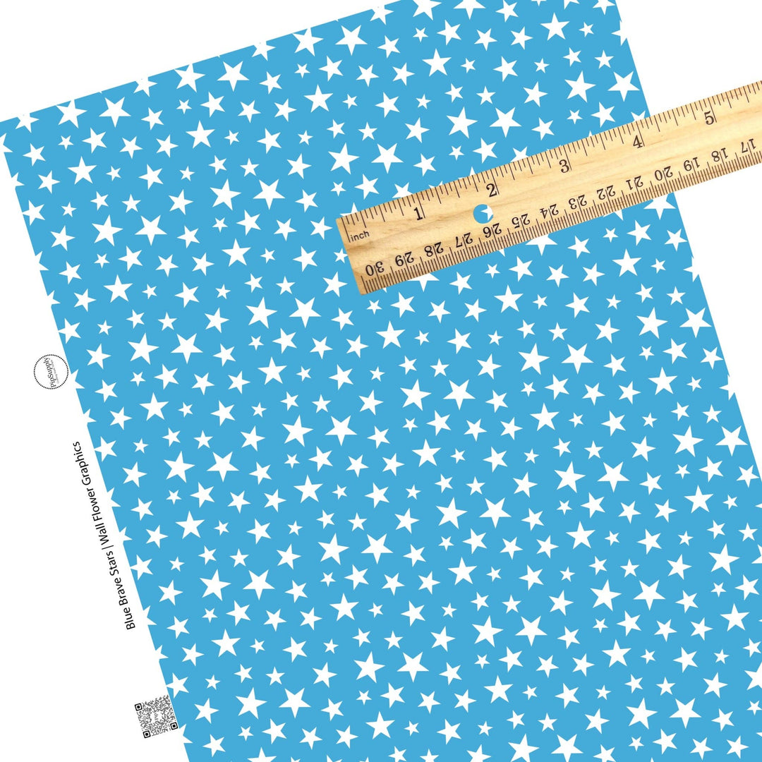 Blue Brave Stars Faux Leather Sheets