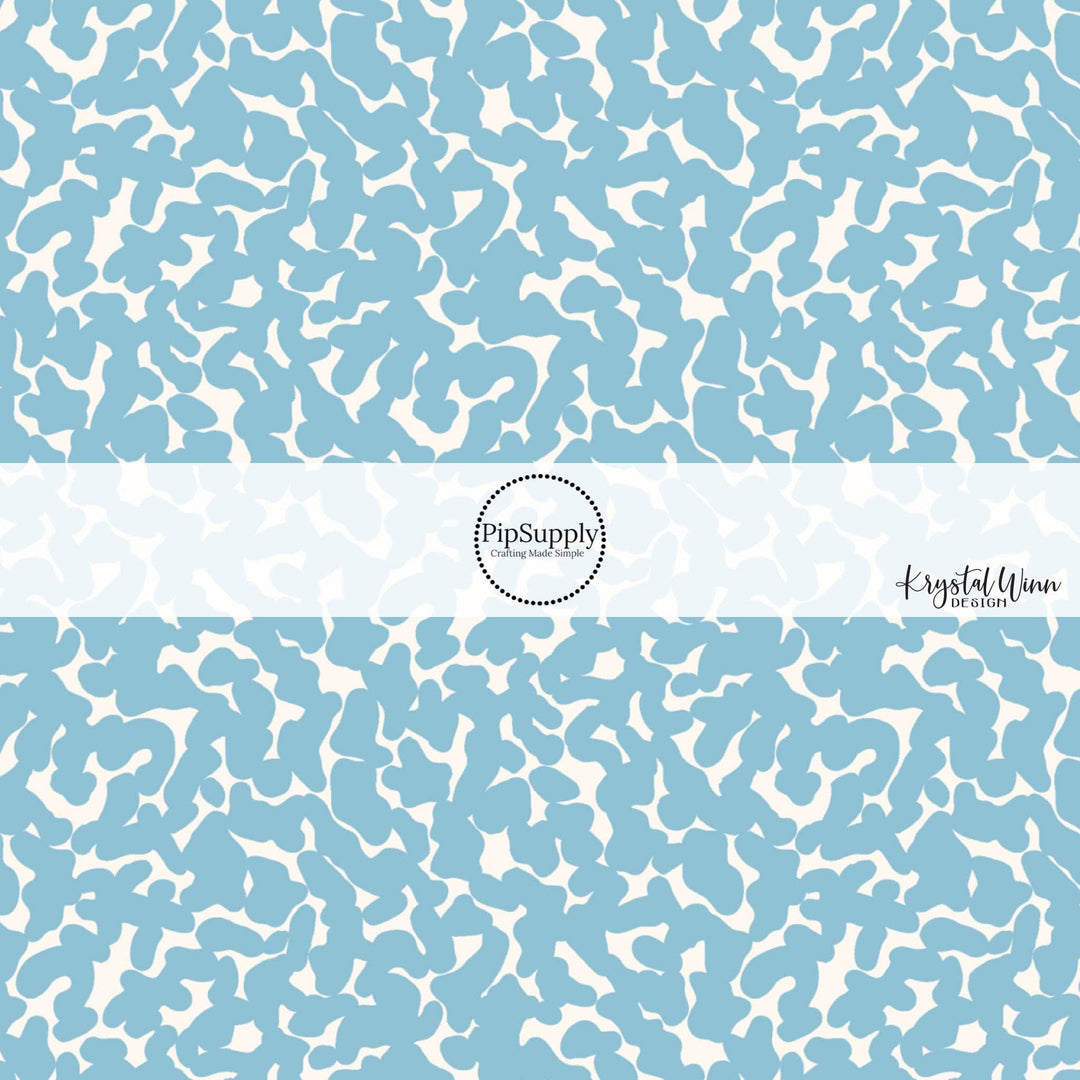 Blue Composition Fabric By The Yard