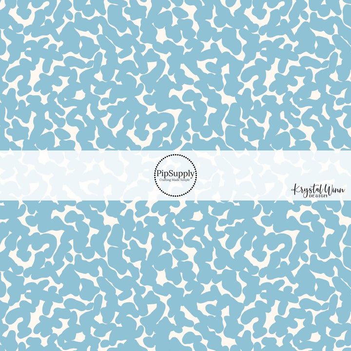 Blue Composition Fabric By The Yard