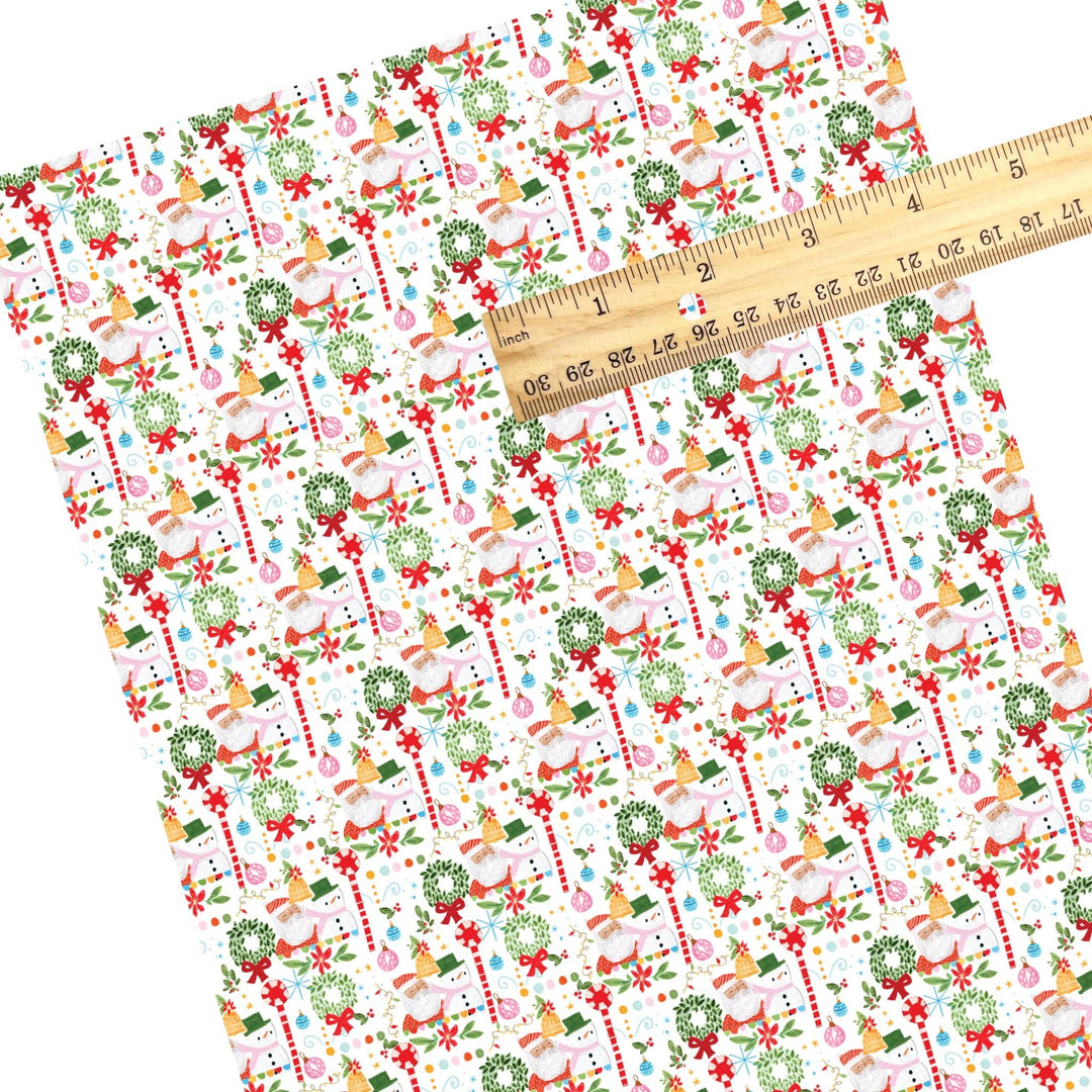 Santa’s Buddy Cream Faux Leather Sheets