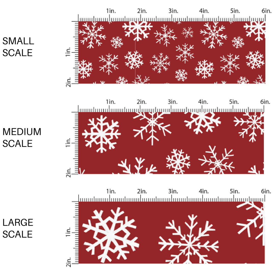 Cranberry Flurries Fabric By The Yard