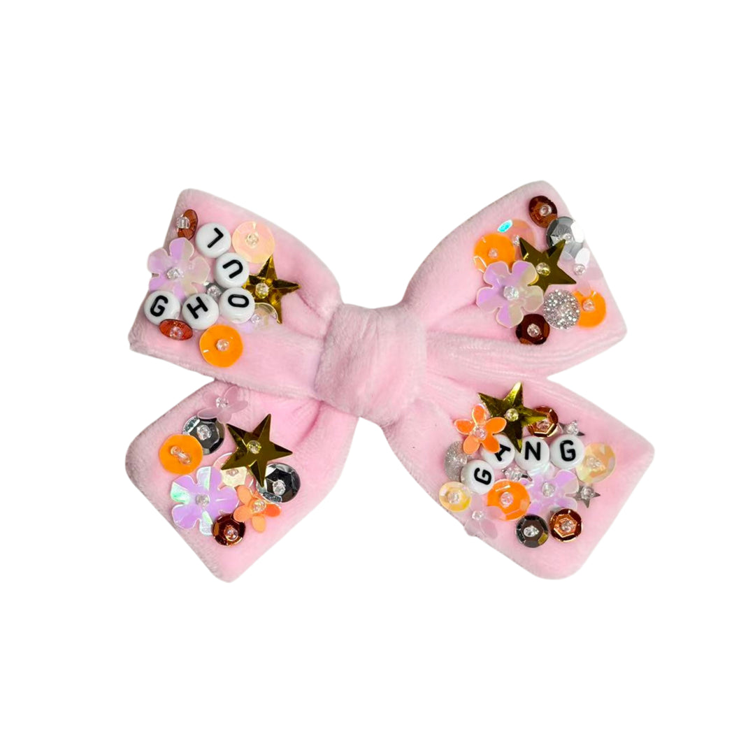 Ghoul Gang Pinwheel Velvet Bow w/ Clip