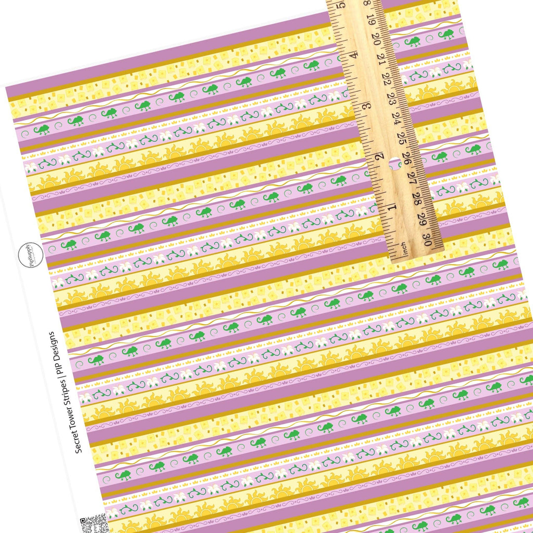 Secret Tower Stripes Princess Faux Leather Sheets