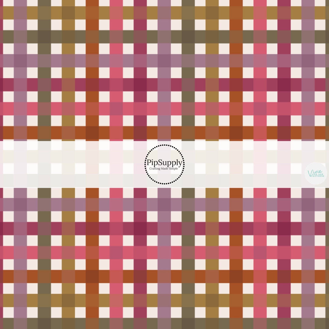 Berry Gingham Fabric By The Yard