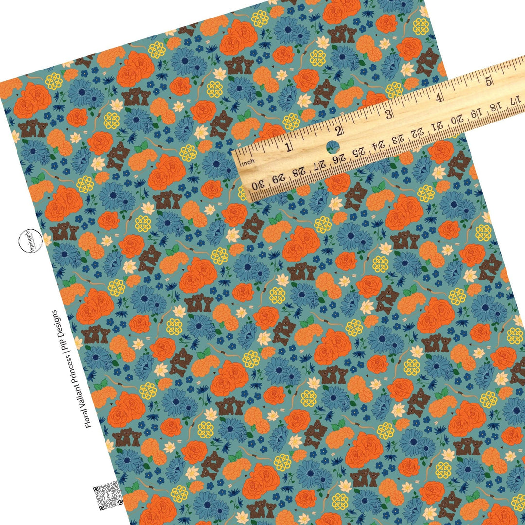 Floral Valiant Princess Faux Leather Sheets