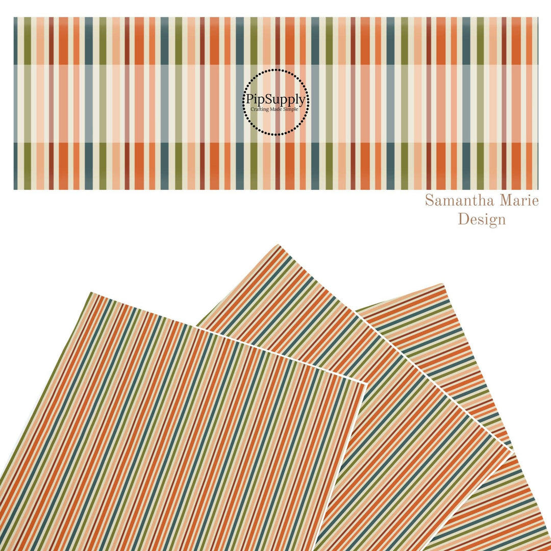 Autumn Jewel Stripe Faux Leather Sheets