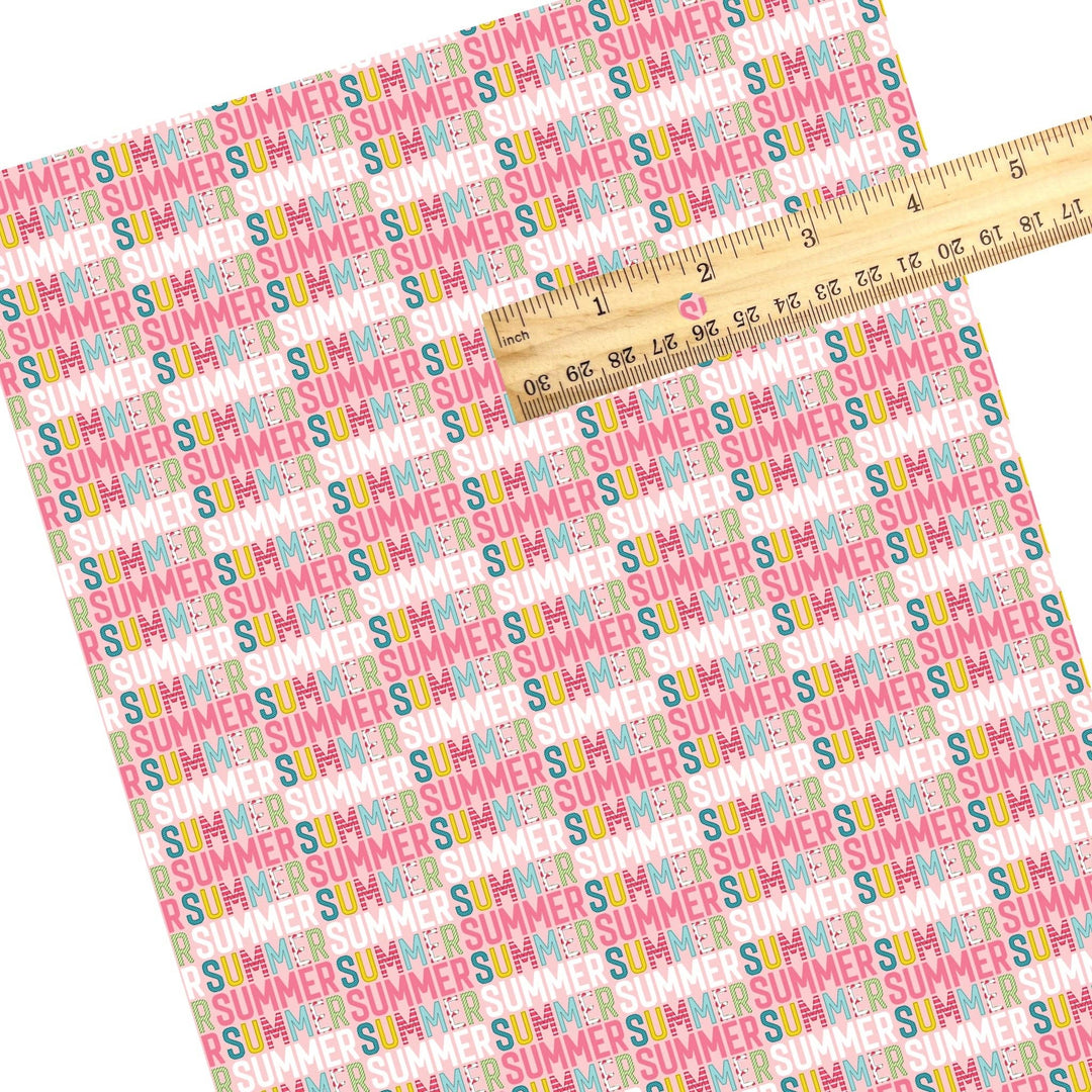 Summer Letters Faux Leather Sheets