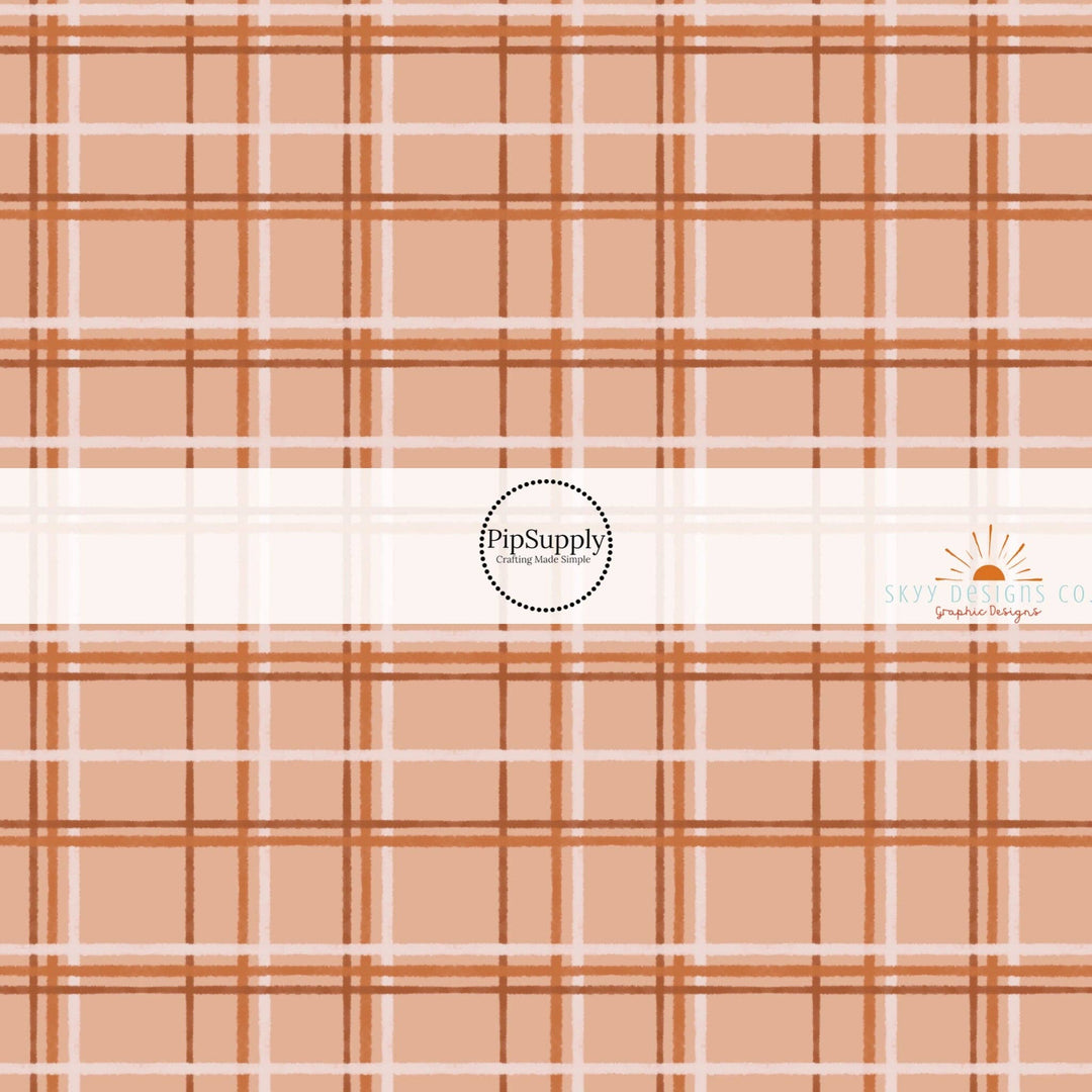 Evermore Fall Plaid Hair Bow Strips
