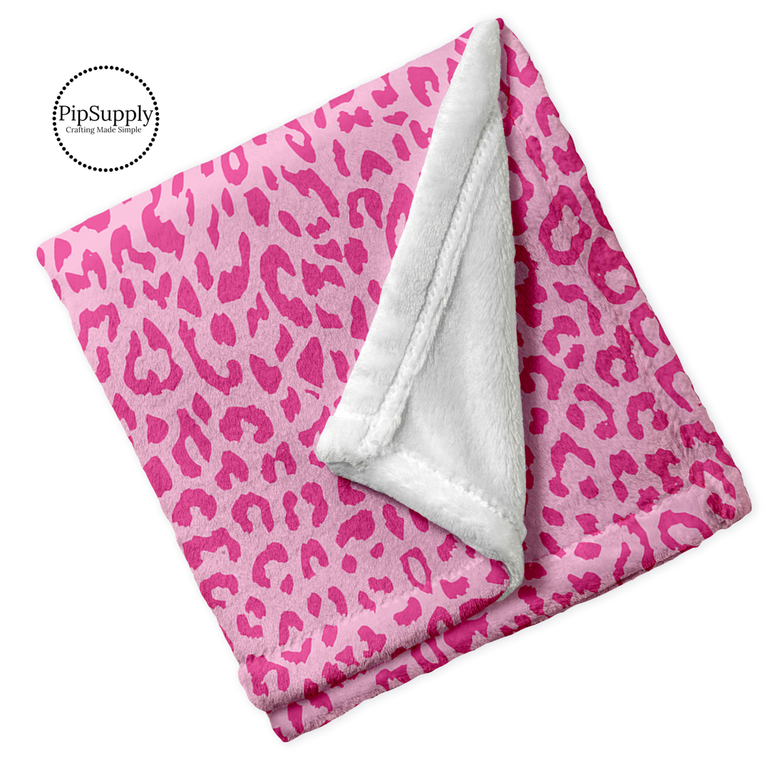 Pink Classic Leopard Personalized Blanket