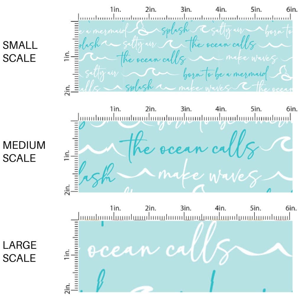 Mermaid Sayings Fabric By The Yard