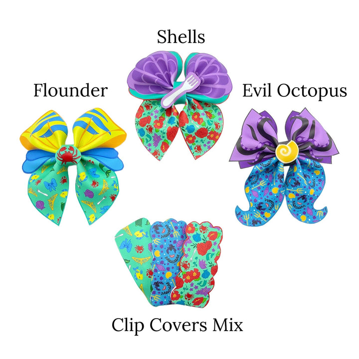 Under The Sea Princess Faux Leather DIY Hair Bows & Craft Cutouts