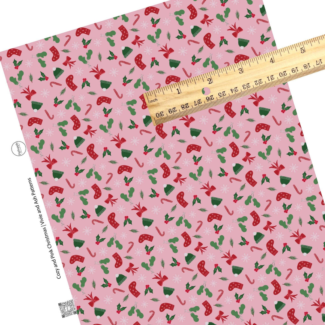 Cozy and Pink Christmas Faux Leather Sheets
