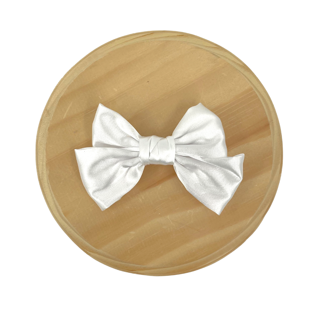 Small Satin Bow Hair Barrettes