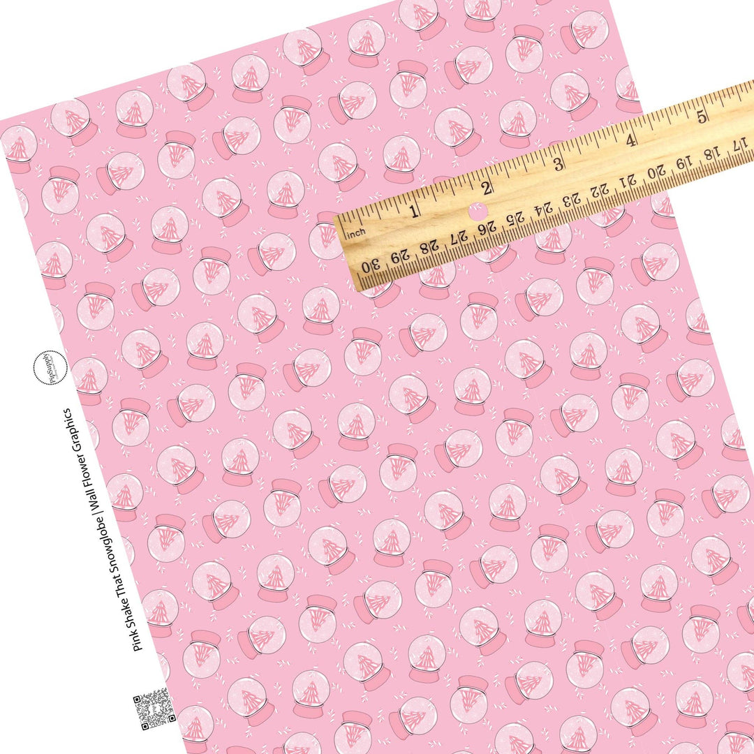 Pink Shake That Snowglobe Faux Leather Sheets