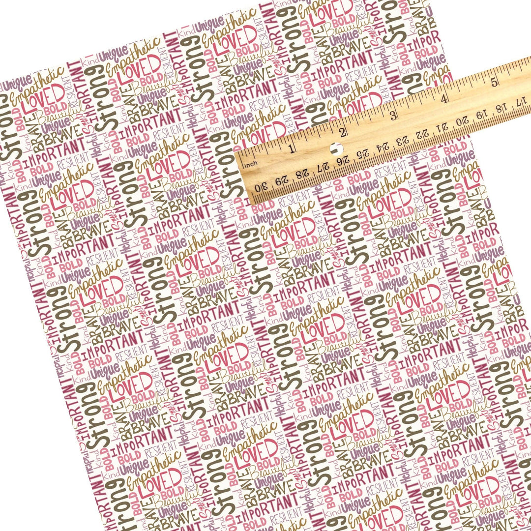 Berry Affirmations Faux Leather Sheets