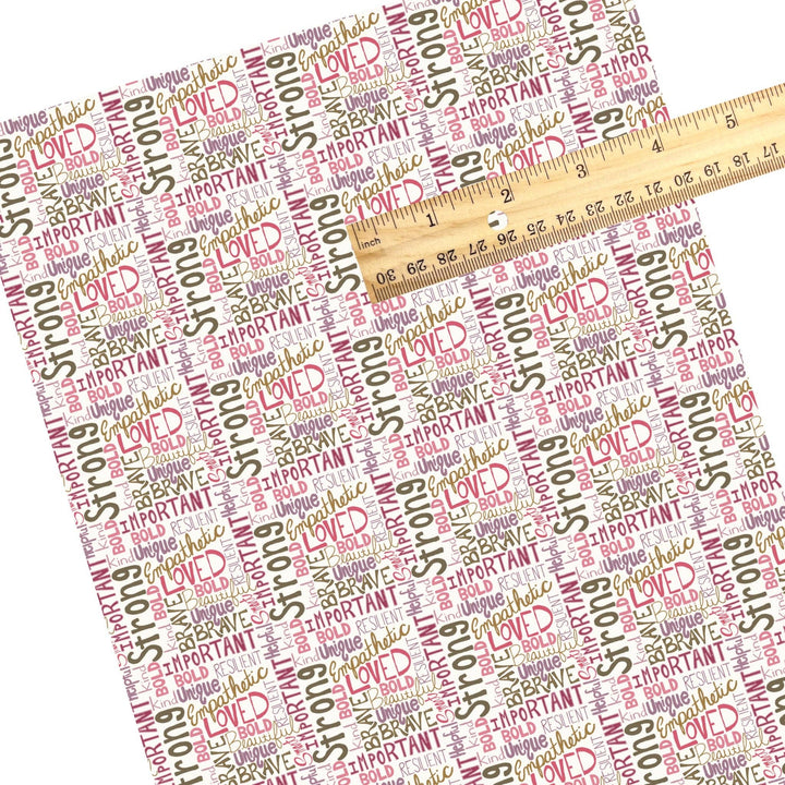 Berry Affirmations Faux Leather Sheets
