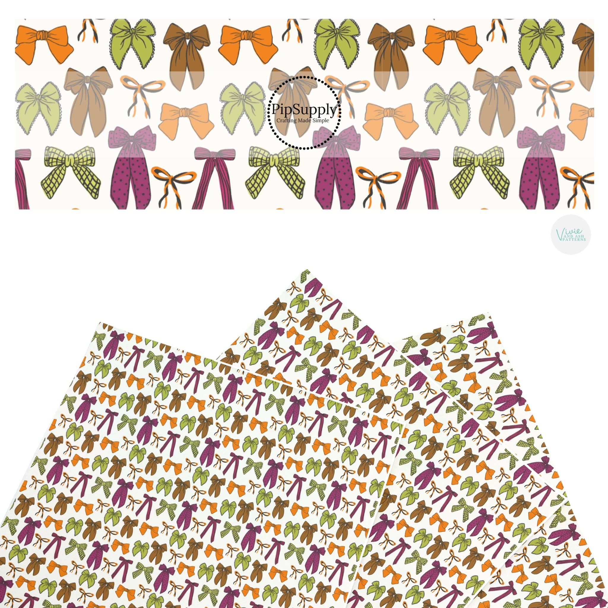 Autumn Multi Ribbons Faux Leather Sheets – Pip Supply