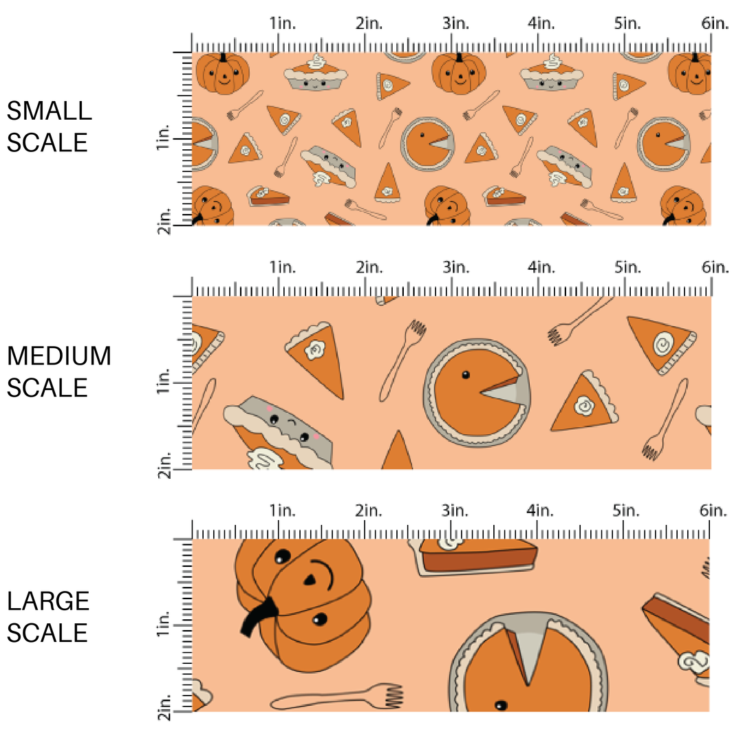 Harvest Pies and Pumpkins Fabric By The Yard