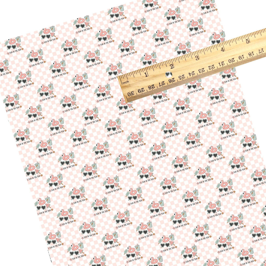 Fun in the Sun Checker Faux Leather Sheets