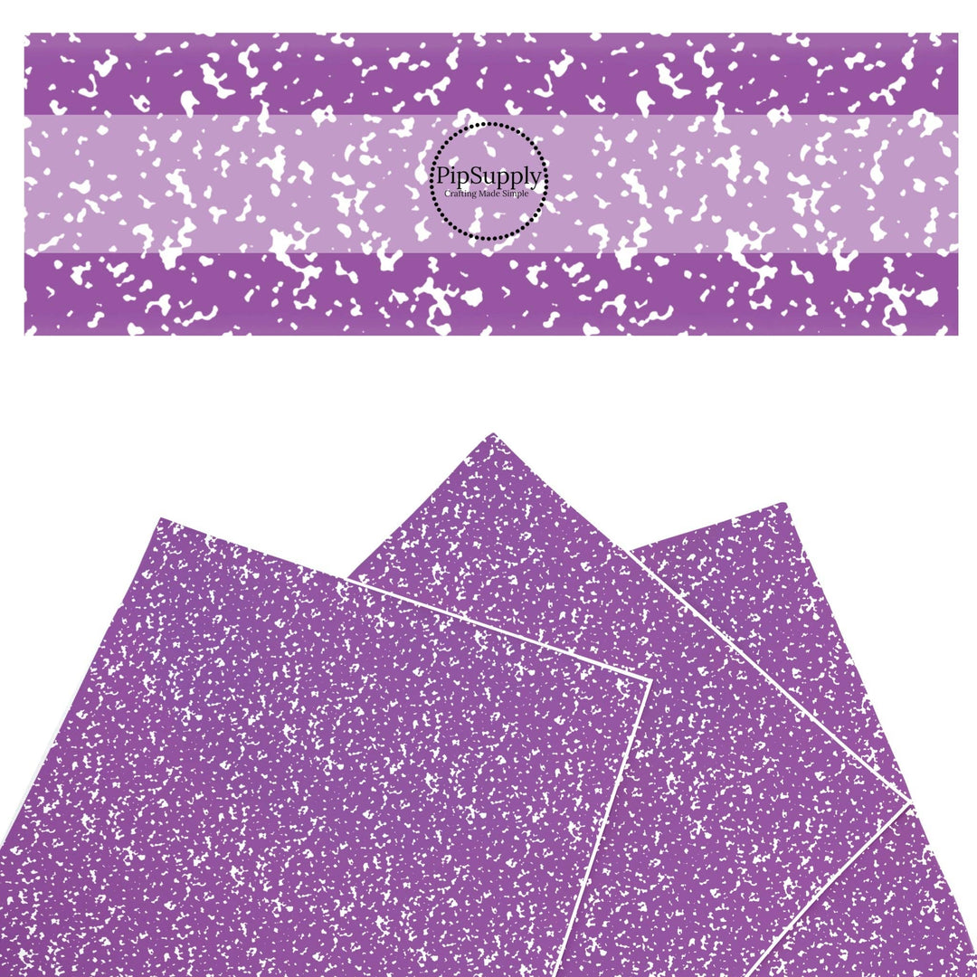 Bright Purple Composition Faux Leather Sheets
