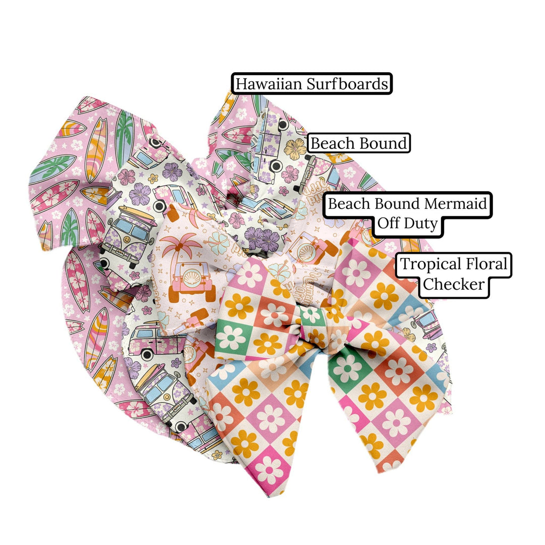 Beach Bound Mermaid Off Duty Hair Bow Strips