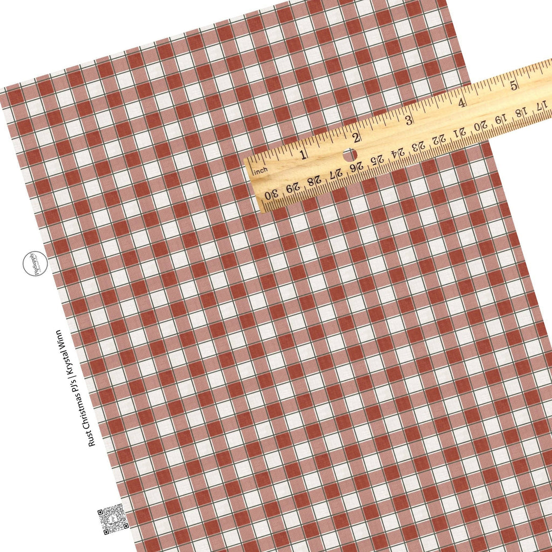Rust Christmas PJ’s Faux Leather Sheets