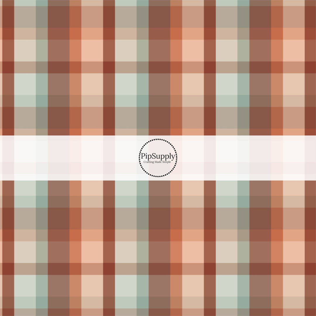 Autumn Leaf Gingham Fabric By The Yard