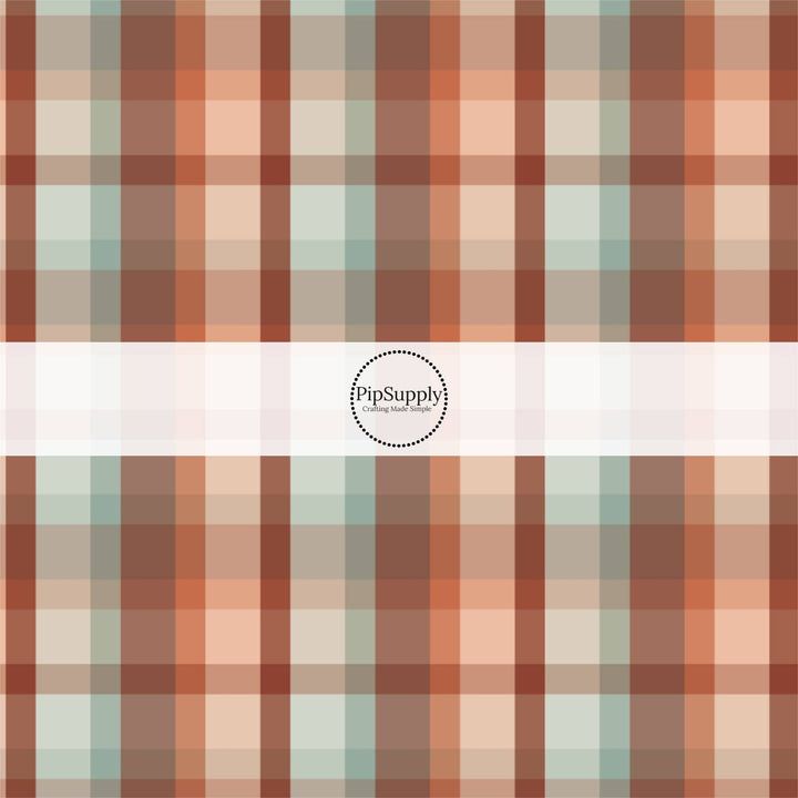 Autumn Leaf Gingham Fabric By The Yard