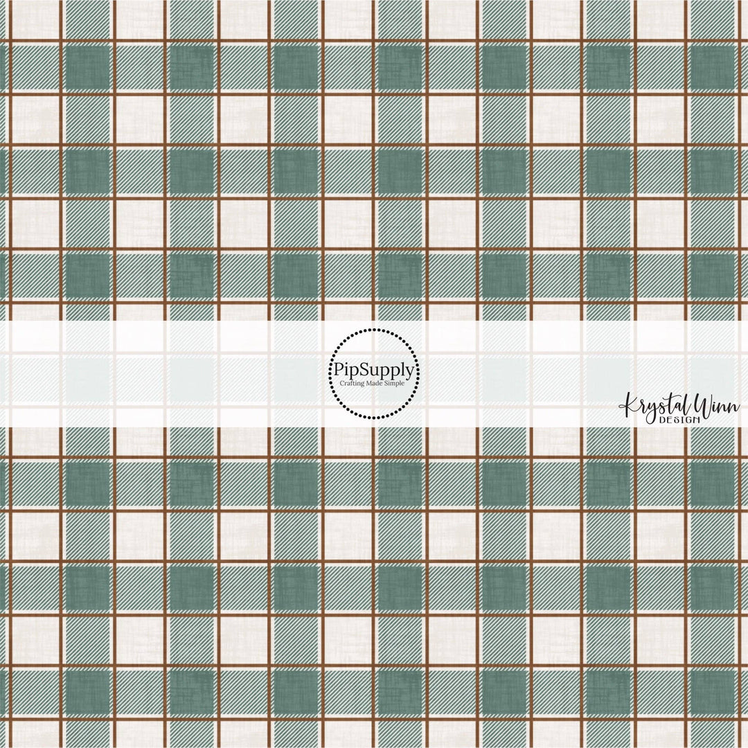 Green Christmas PJ’s Hair Bow Strips