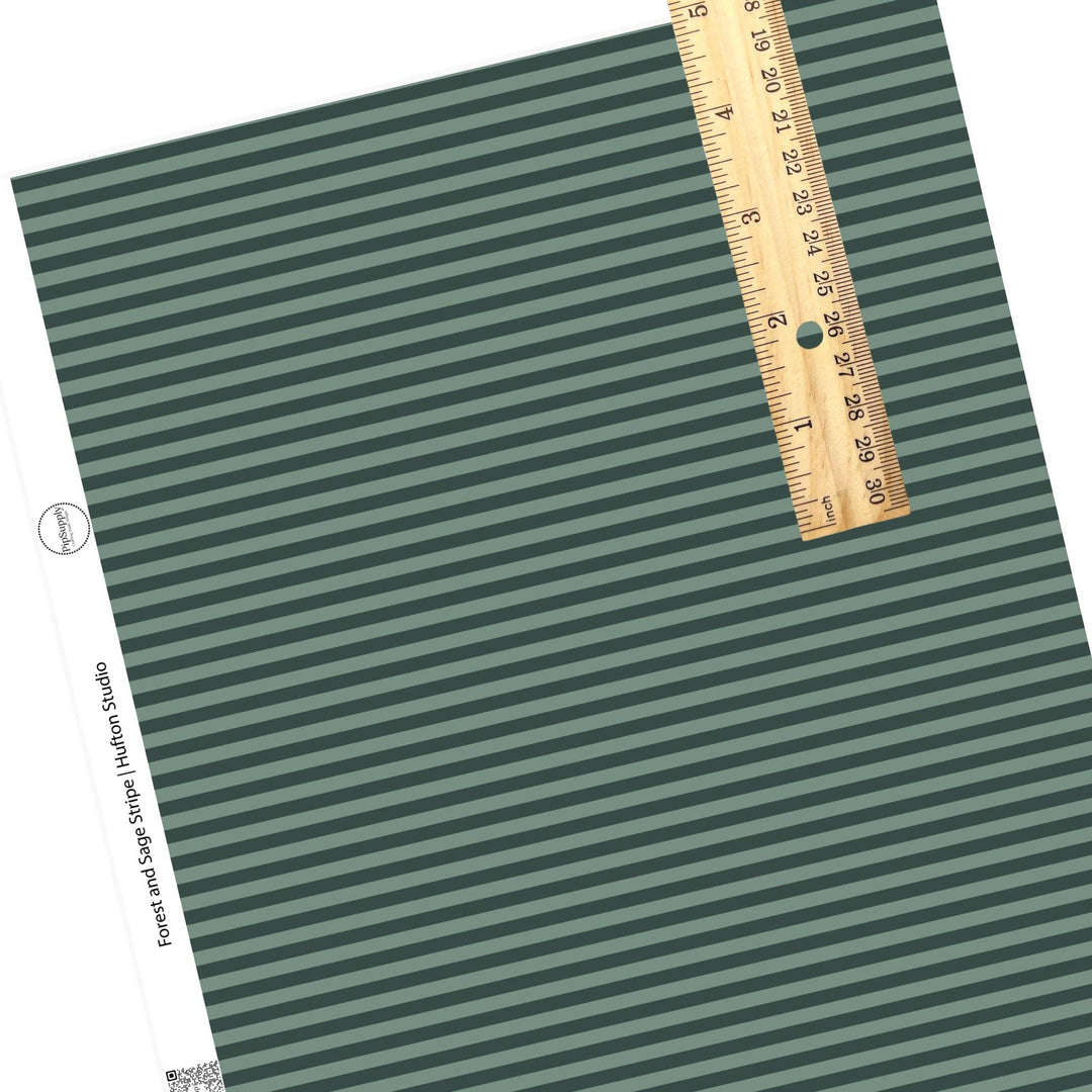 Forest and Sage Stripe Faux Leather Sheets