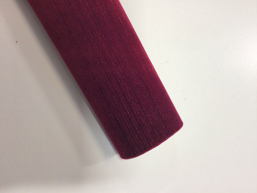 Sangria Pinstripe Velvet Vegan Leather Sheets