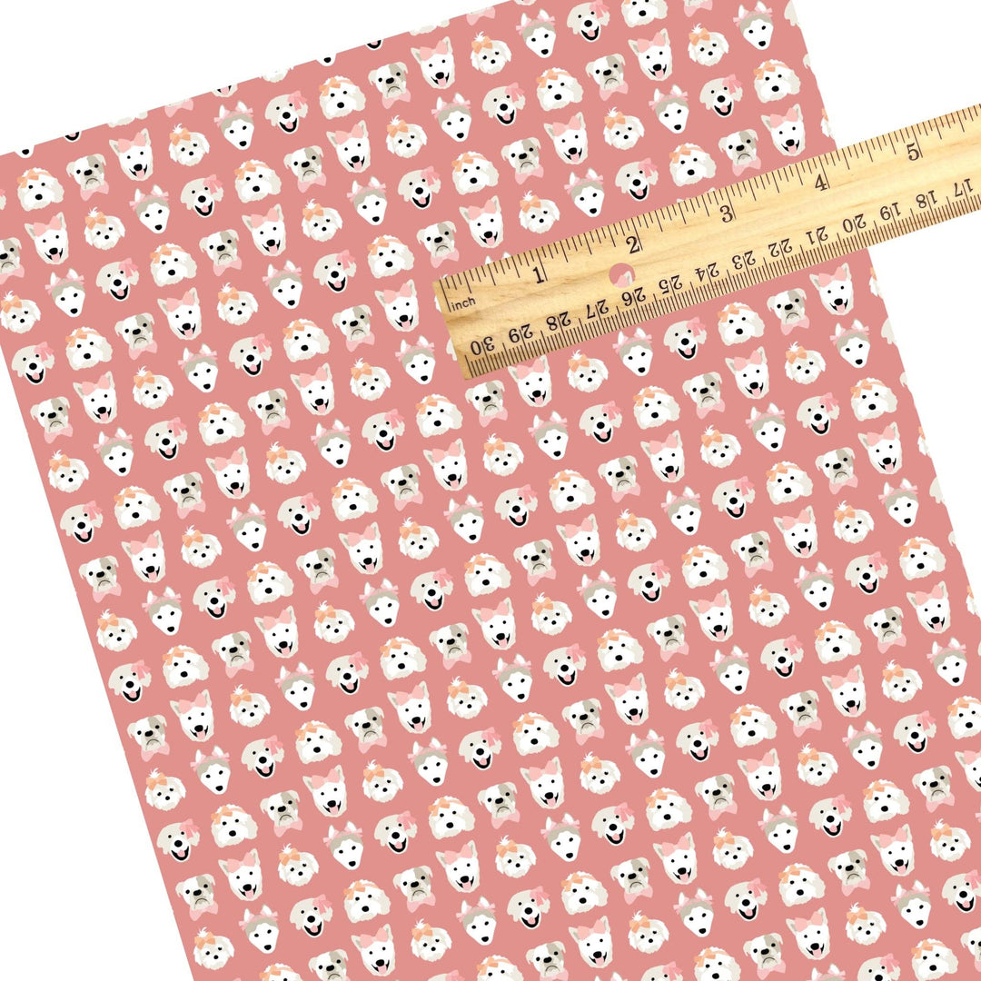 Rosy Pups Faux Leather Sheets