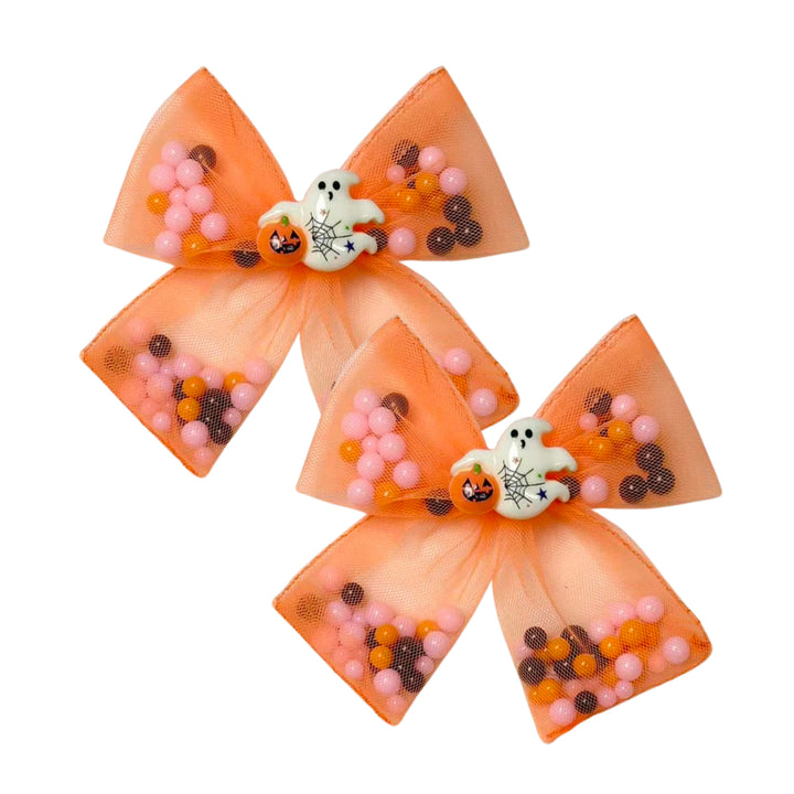 Spooky Shakers Orange Bow w/ Clip